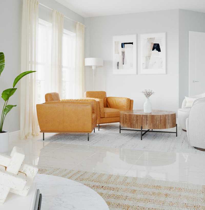 Modern, Midcentury Modern, Minimal Living Room Design by Havenly Interior Designer Briana