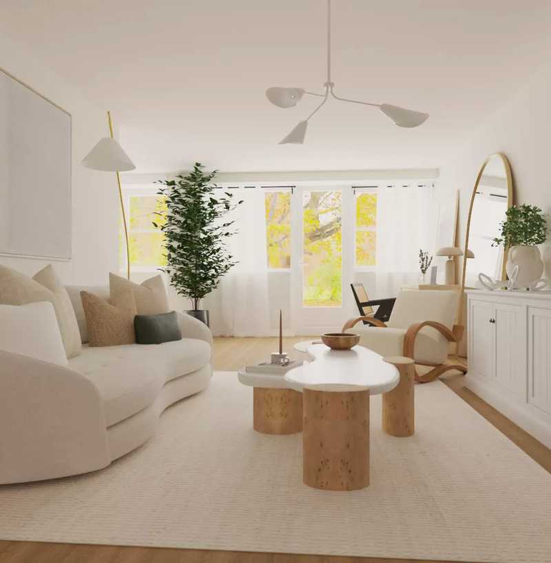 Contemporary, Modern, Coastal Living Room Design by Havenly Interior Designer Athina