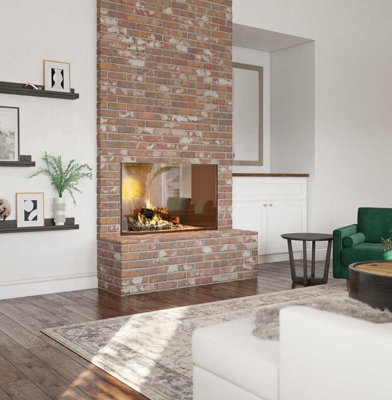 Modern, Bohemian, Transitional, Midcentury Modern Living Room Design by Havenly Interior Designer Brittany