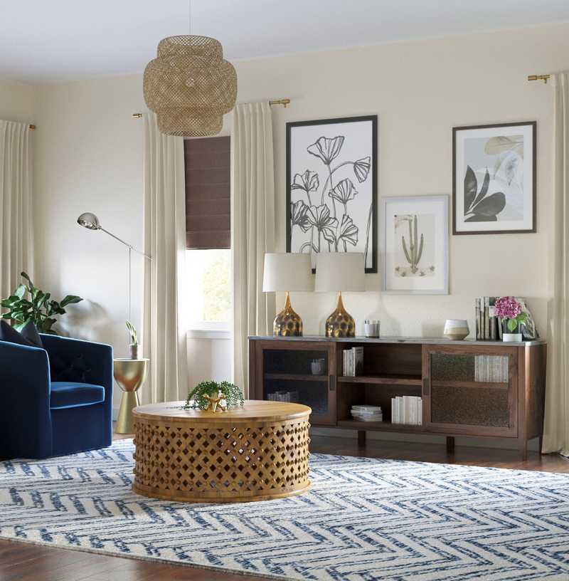 Modern, Glam, Midcentury Modern Playroom Design by Havenly Interior Designer Chante