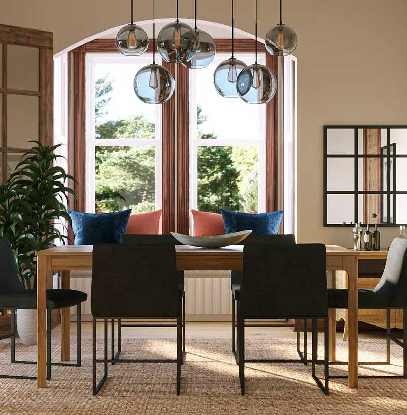 Midcentury Modern Dining Room Design by Havenly Interior Designer Anny