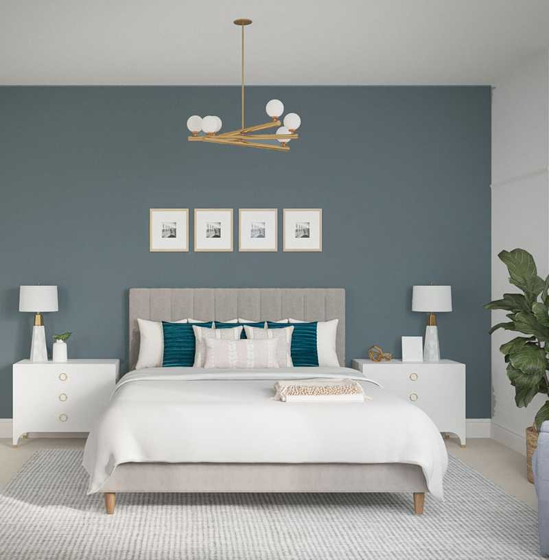 Contemporary, Modern, Coastal Bedroom Design by Havenly Interior Designer Athina