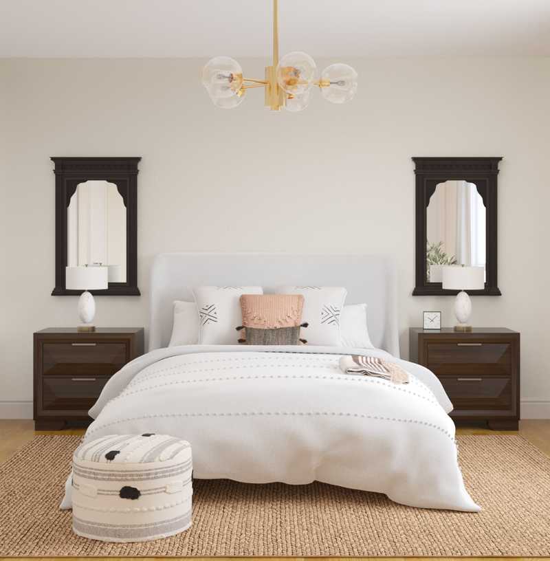 Bohemian, Midcentury Modern Bedroom Design by Havenly Interior Designer Tara