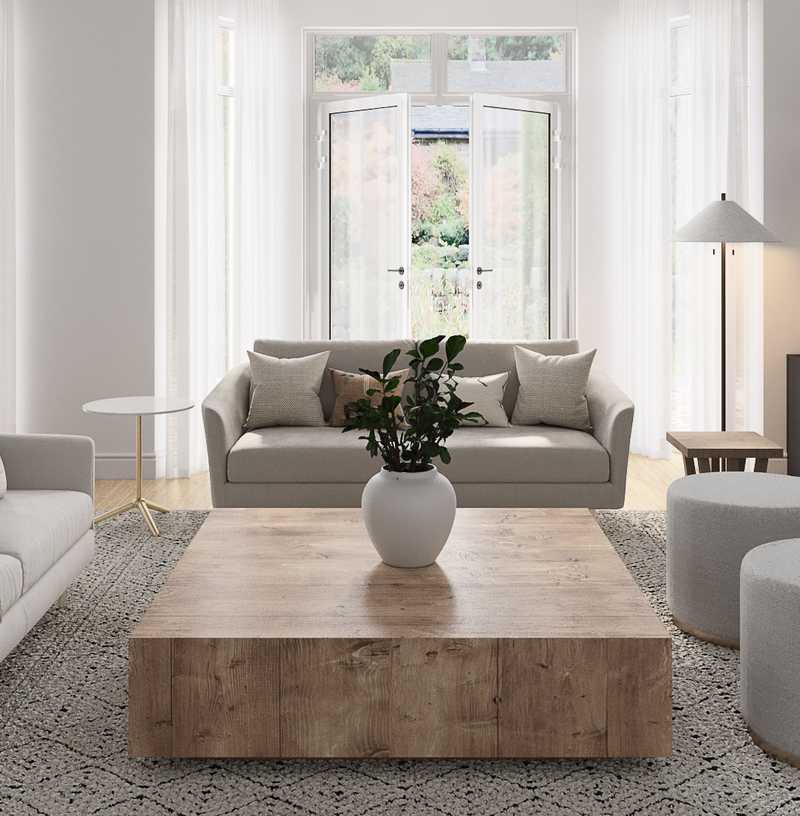 Modern, Bohemian, Farmhouse, Preppy Living Room Design by Havenly Interior Designer Amanda