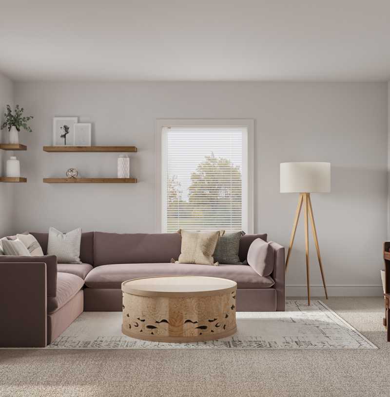 Bohemian, Farmhouse Living Room Design by Havenly Interior Designer Maria