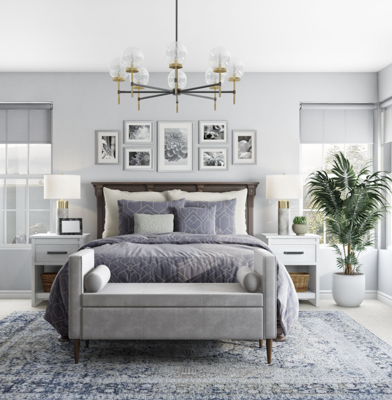 Contemporary, Modern, Glam Bedroom Design by Havenly Interior Designer Rumki