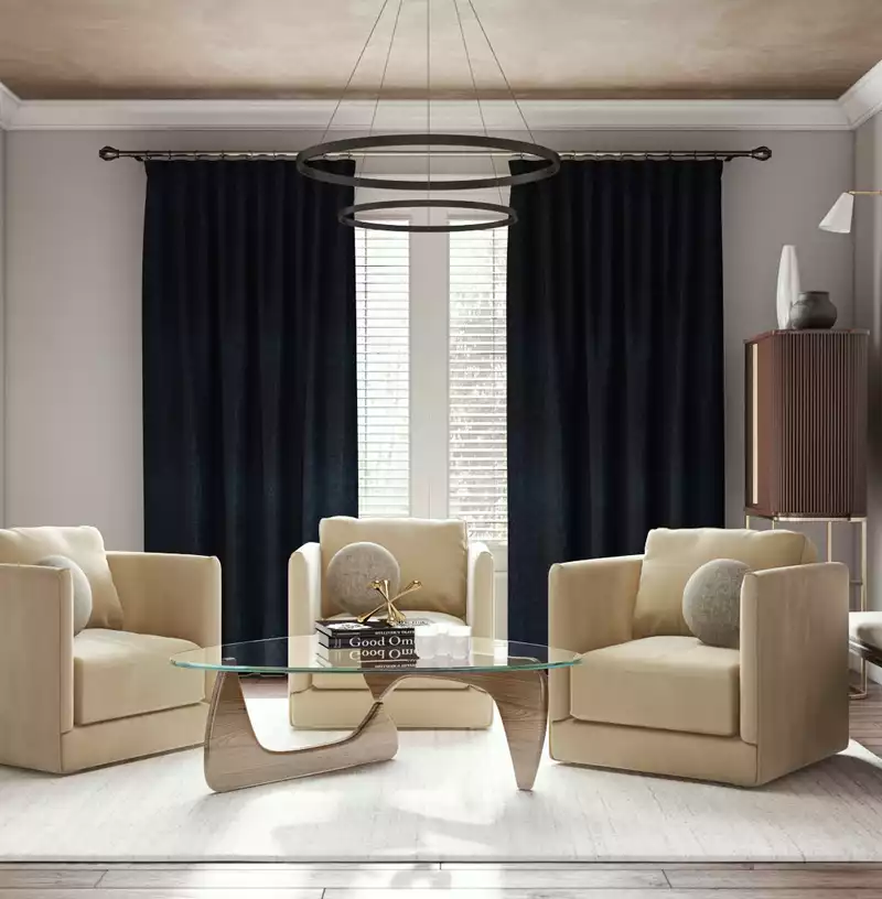 Modern, Glam Living Room Design by Havenly Interior Designer Dawn
