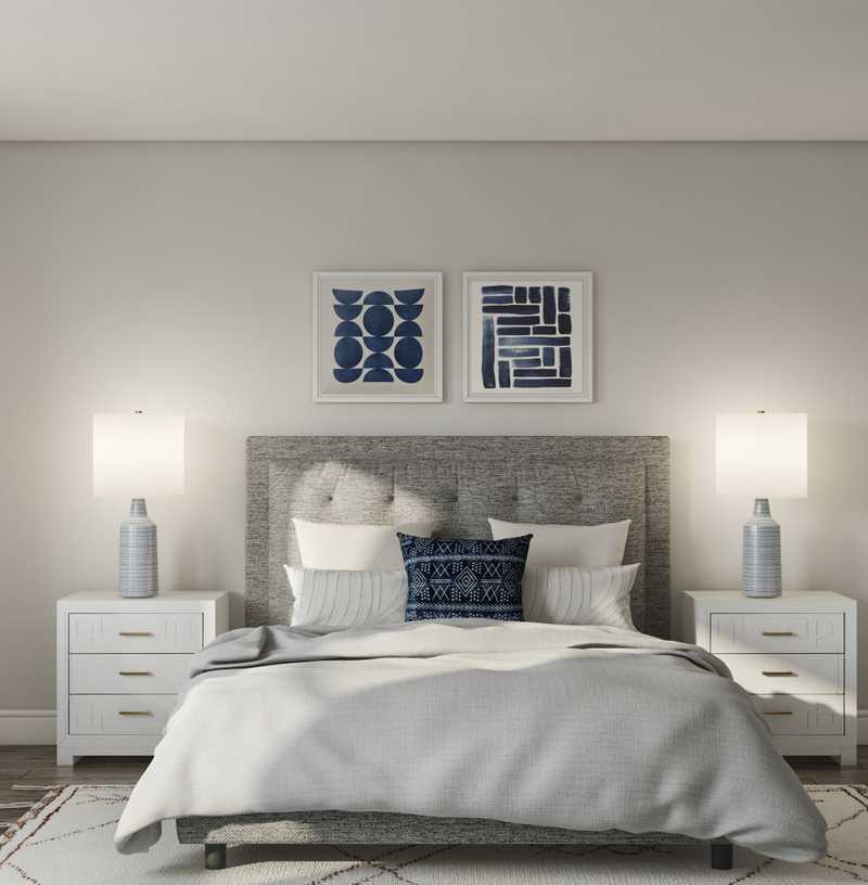 Bohemian, Midcentury Modern, Minimal Bedroom Design by Havenly Interior Designer Krishnendhu