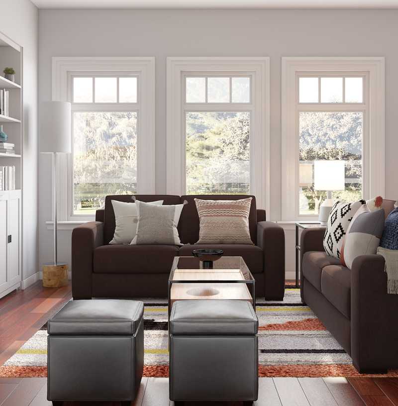 Contemporary, Modern, Bohemian Living Room Design by Havenly Interior Designer Ambar