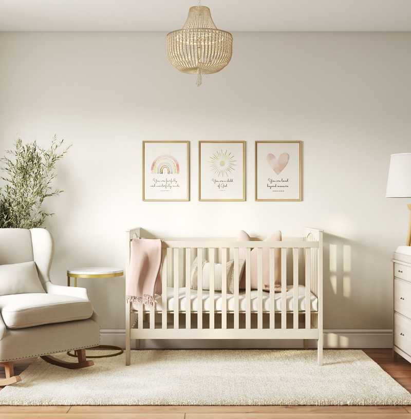 Bohemian, Farmhouse Nursery Design by Havenly Interior Designer Mariel