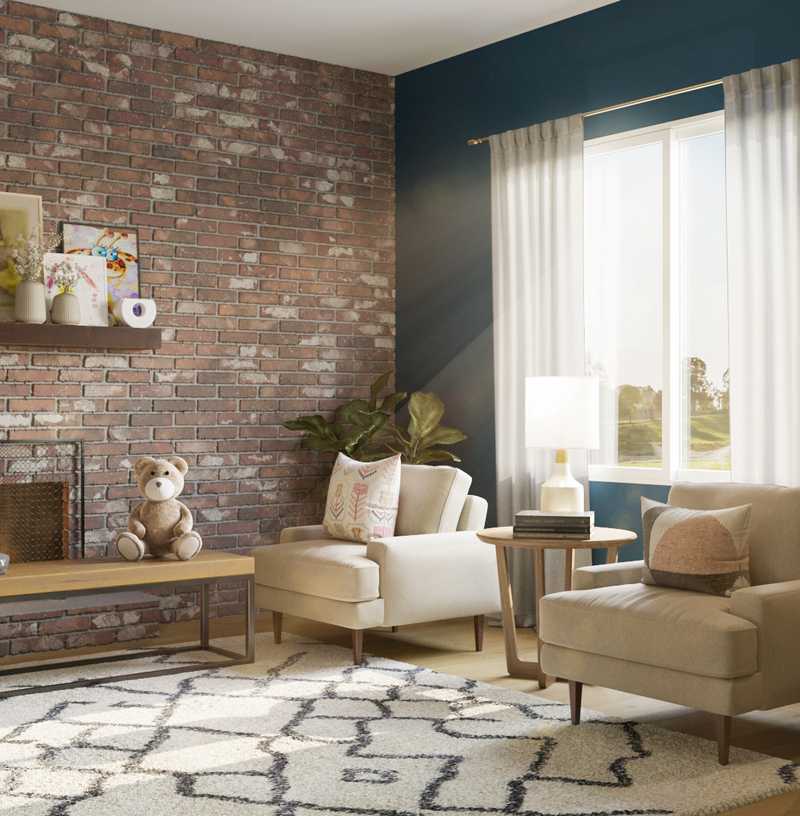 Bohemian, Rustic, Midcentury Modern Office Design by Havenly Interior Designer Carla