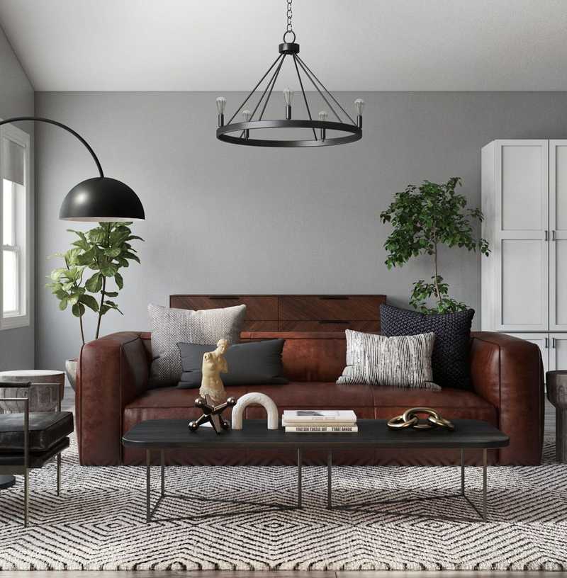 Modern, Industrial Living Room Design by Havenly Interior Designer Marlene