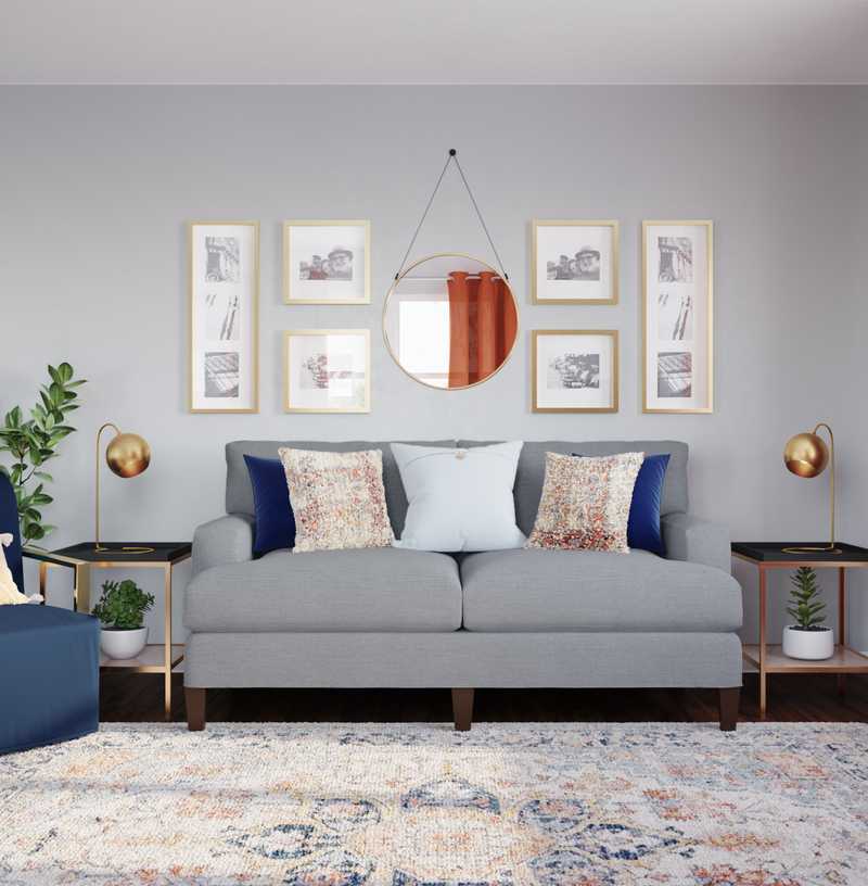 Modern, Bohemian, Transitional Living Room Design by Havenly Interior Designer Julia