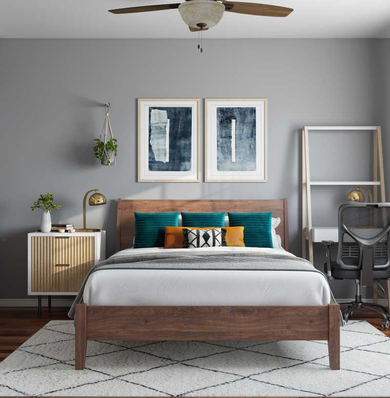 Modern, Midcentury Modern Bedroom Design by Havenly Interior Designer Francisco