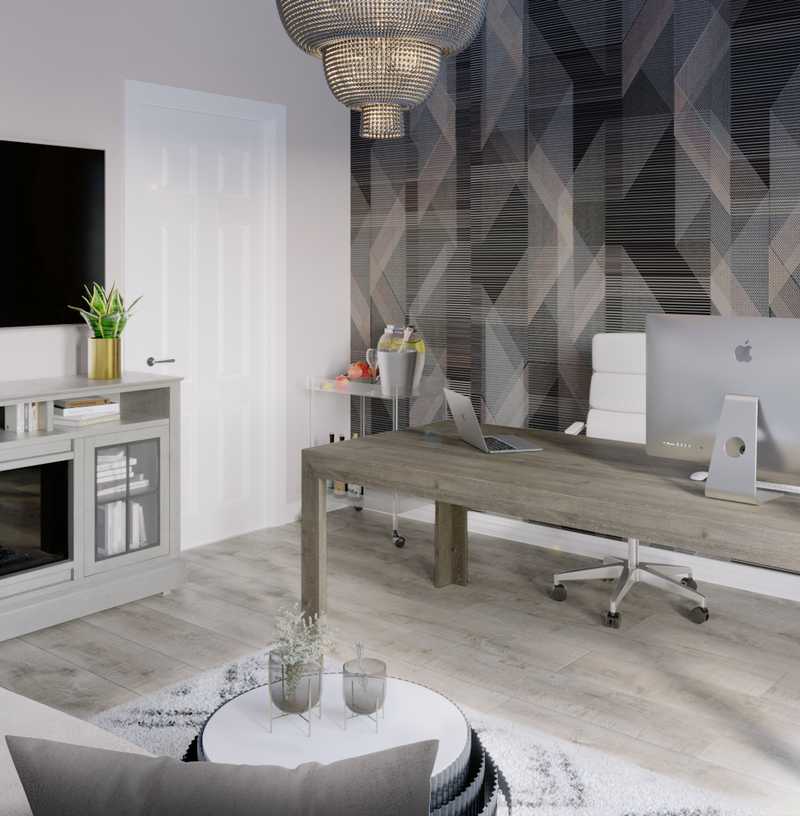 Modern, Glam Office Design by Havenly Interior Designer Stephanie
