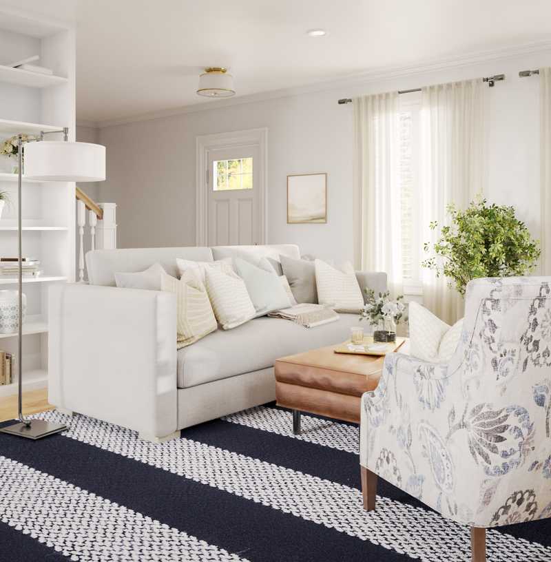 Classic, Coastal, Transitional, Vintage Living Room Design by Havenly Interior Designer Nicole