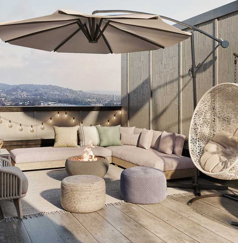 Coastal, Farmhouse Outdoor Space Design by Havenly Interior Designer Romina