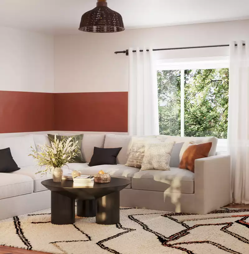 Bohemian, Global, Scandinavian Living Room Design by Havenly Interior Designer Kasee