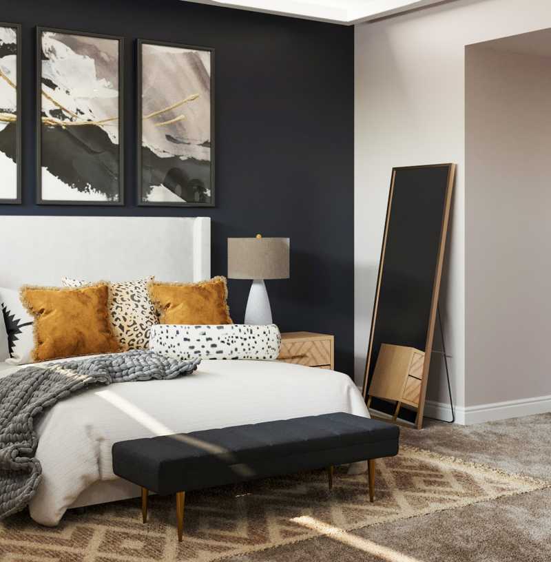 Modern, Glam, Global Bedroom Design by Havenly Interior Designer Romina