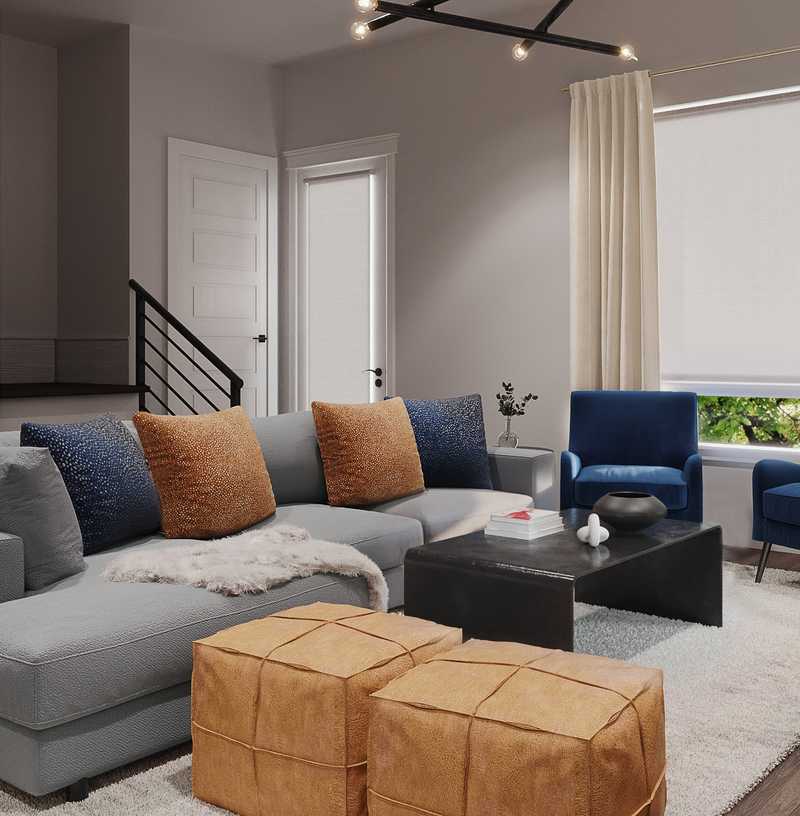 Contemporary, Modern, Midcentury Modern Living Room Design by Havenly Interior Designer Shereen