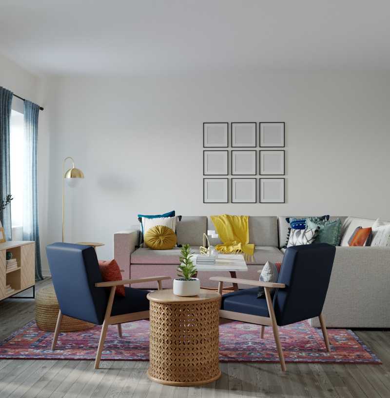 Modern, Midcentury Modern, Scandinavian Living Room Design by Havenly Interior Designer Ambar