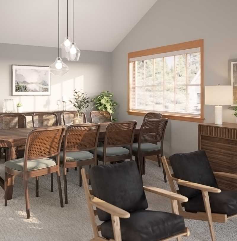 Rustic, Transitional Dining Room Design by Havenly Interior Designer Veema