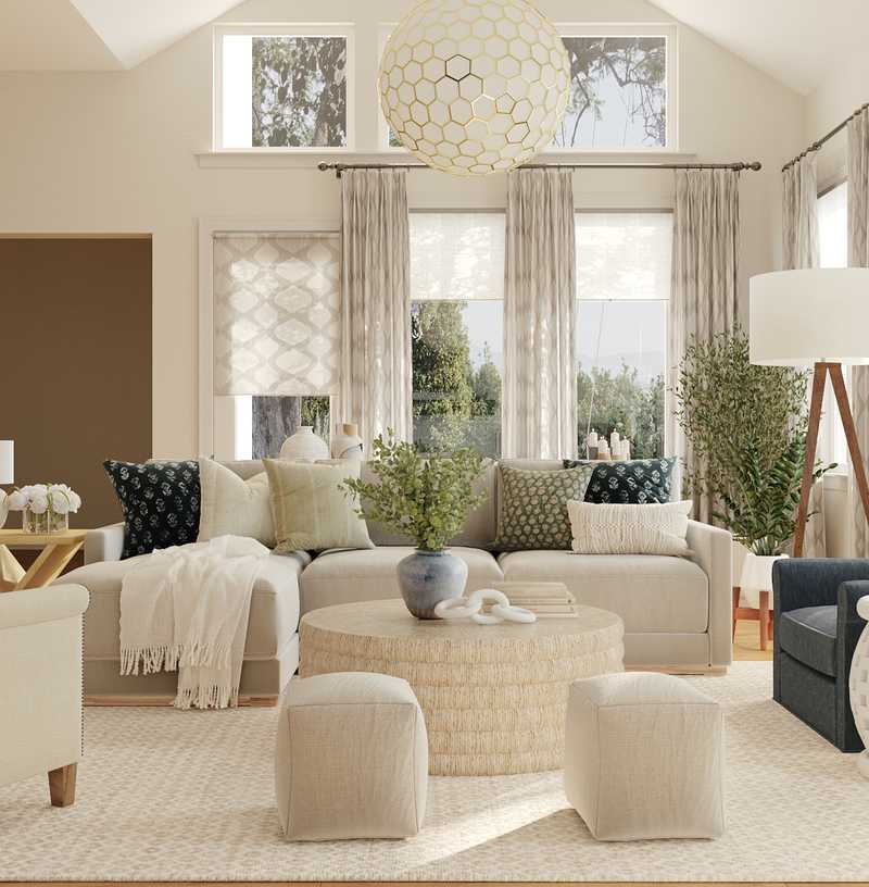 Classic, Coastal Living Room Design by Havenly Interior Designer Jennifer