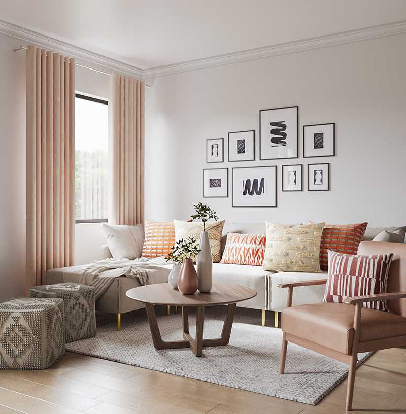 Eclectic, Scandinavian Living Room Design by Havenly Interior Designer Mariel