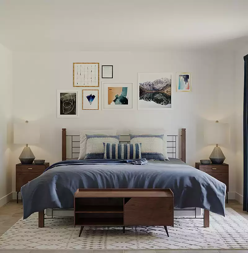 Modern, Midcentury Modern Bedroom Design by Havenly Interior Designer Mercedes