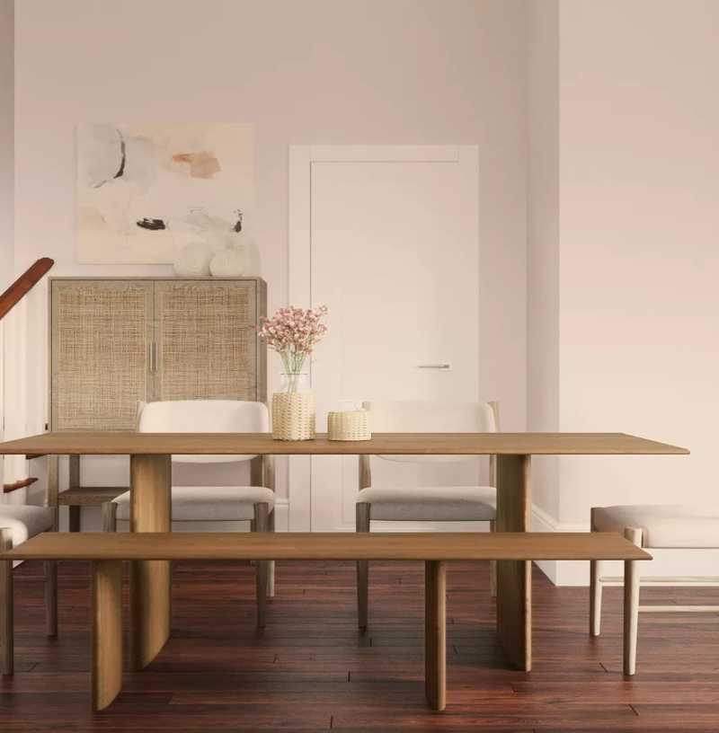 Contemporary, Modern, Bohemian, Rustic, Midcentury Modern, Minimal, Classic Contemporary, Scandinavian Dining Room Design by Havenly Interior Designer Lisa