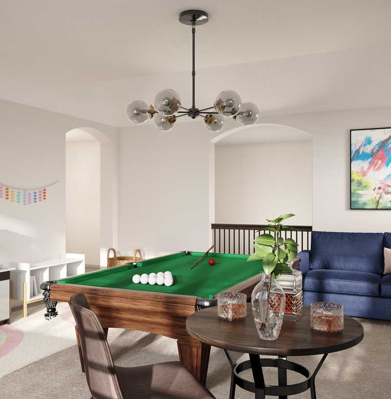 Contemporary, Modern, Glam, Global, Preppy Playroom Design by Havenly Interior Designer Mariela