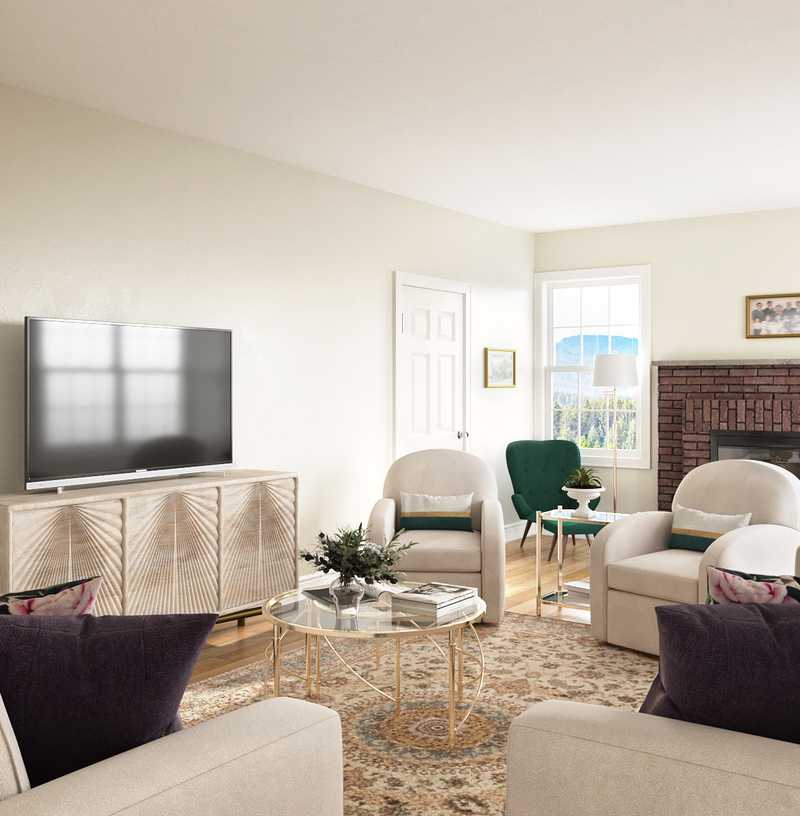 Traditional Living Room Design by Havenly Interior Designer Yonka