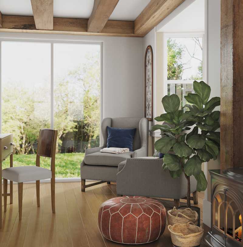 Industrial, Farmhouse Living Room Design by Havenly Interior Designer Kayla
