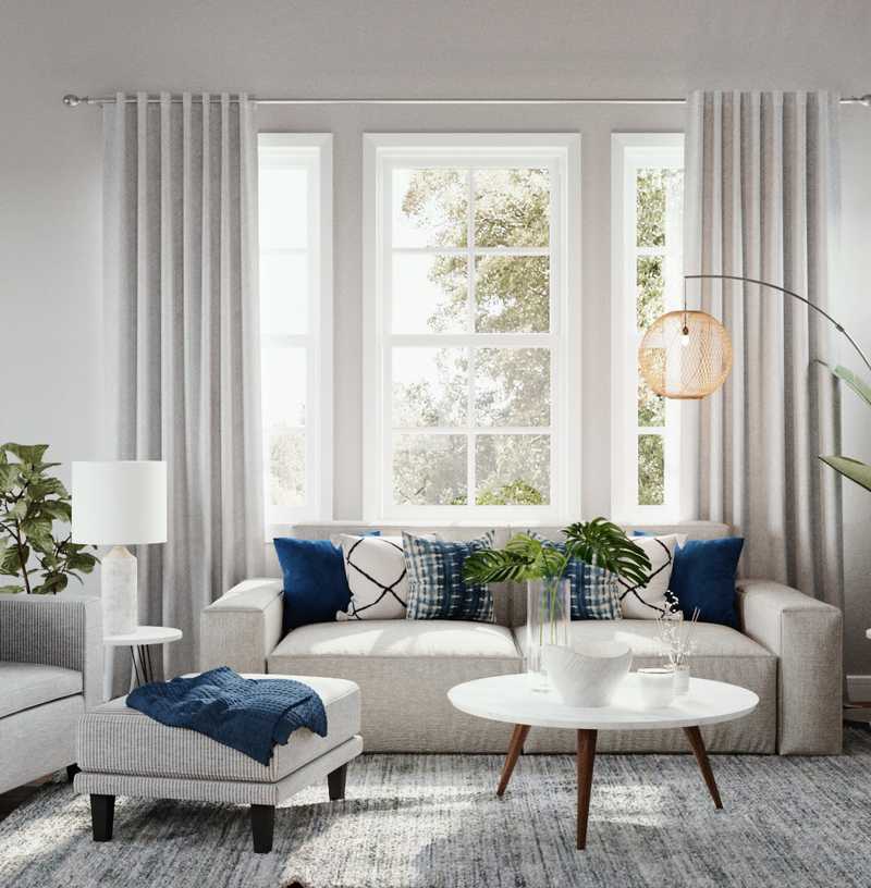 Midcentury Modern, Scandinavian Living Room Design by Havenly Interior Designer Katherin