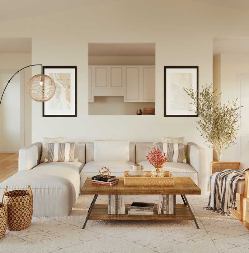 Contemporary, Bohemian, Scandinavian Living Room Design by Havenly Interior Designer Camila