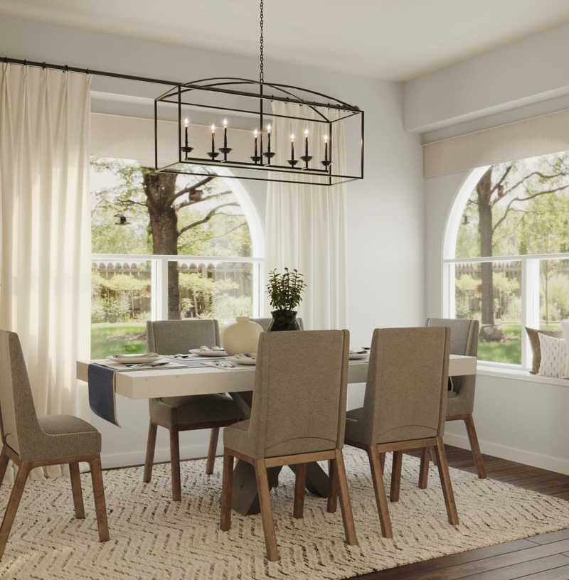 Farmhouse, Transitional Dining Room Design by Havenly Interior Designer Jennifer