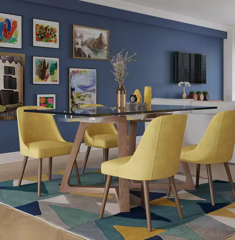 Eclectic, Midcentury Modern Living Room Design by Havenly Interior Designer Ana