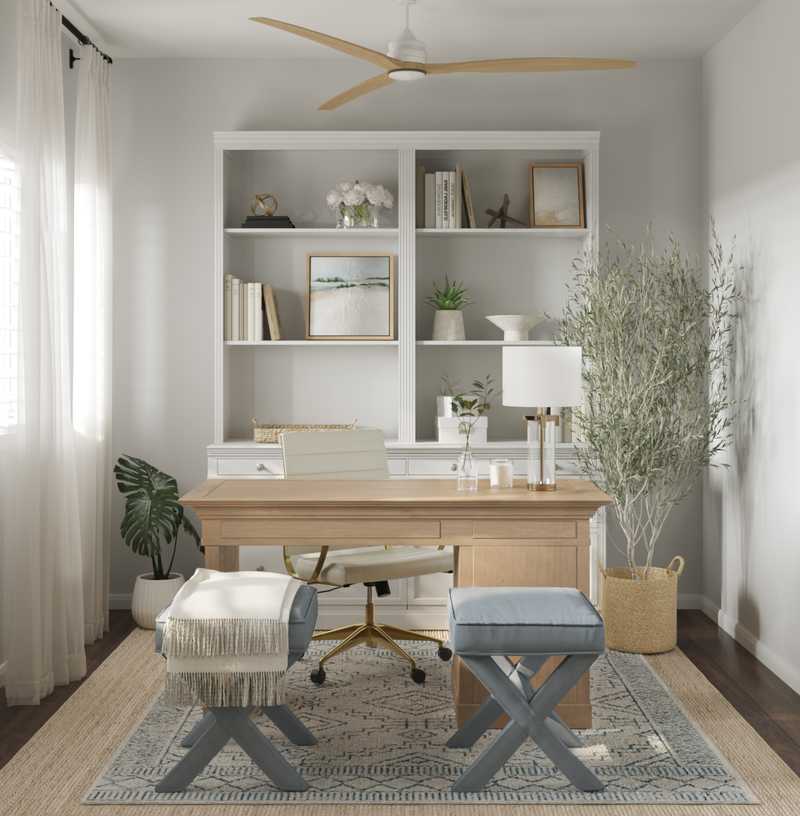 Contemporary, Glam, Industrial, Midcentury Modern Office Design by Havenly Interior Designer Amanda