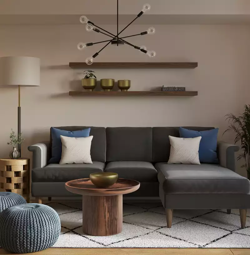 Midcentury Modern, Scandinavian Living Room Design by Havenly Interior Designer Katherin