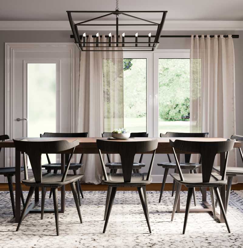 Farmhouse, Scandinavian Dining Room Design by Havenly Interior Designer Alyssa
