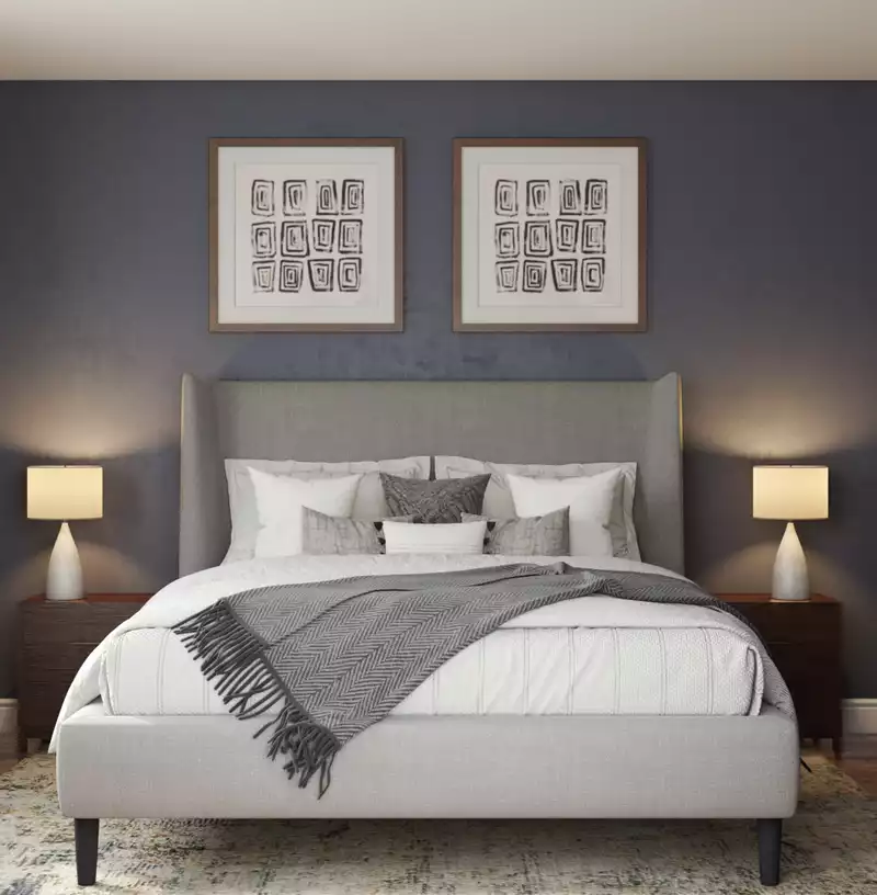 Modern, Midcentury Modern Bedroom Design by Havenly Interior Designer McKenna