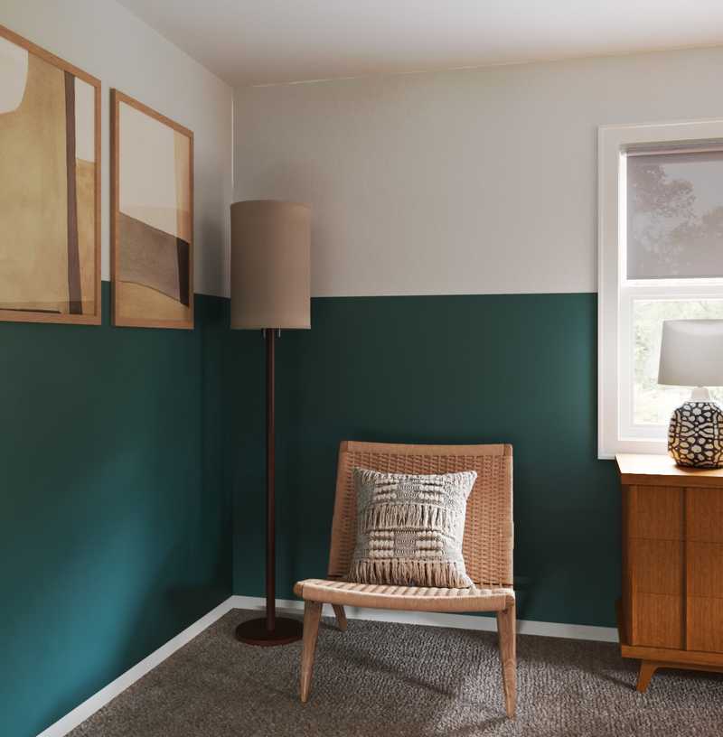 Bohemian, Midcentury Modern Bedroom Design by Havenly Interior Designer Clara