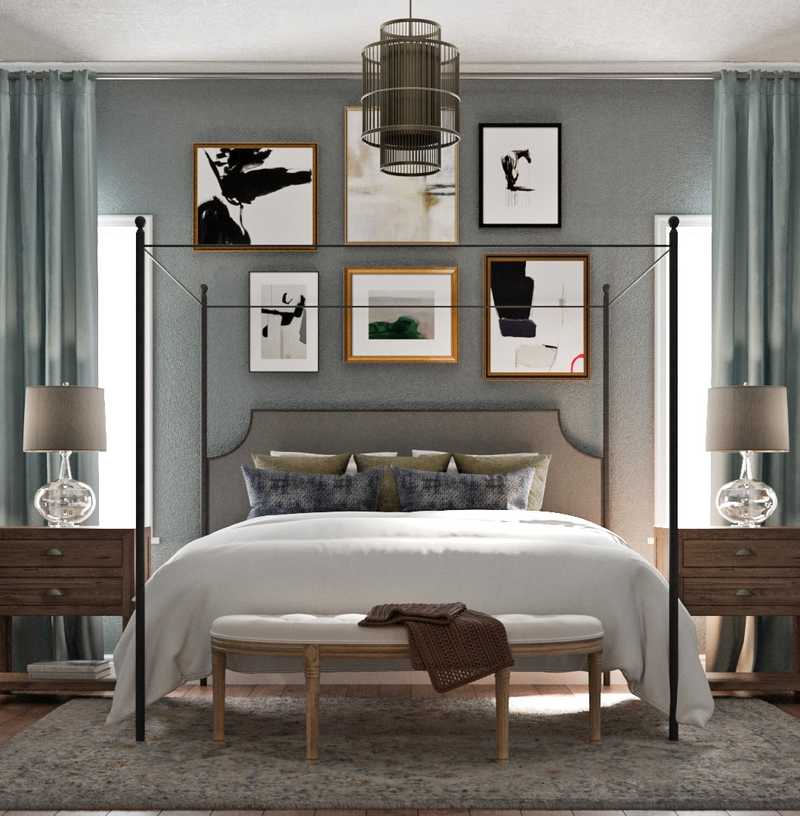 Modern, Eclectic, Farmhouse Bedroom Design by Havenly Interior Designer Sloane