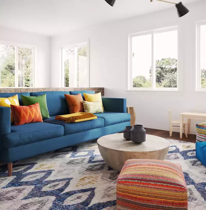 Midcentury Modern Living Room Design by Havenly Interior Designer Emmanuel