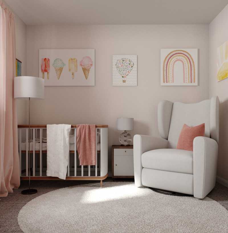 Eclectic, Bohemian, Midcentury Modern Nursery Design by Havenly Interior Designer Julia