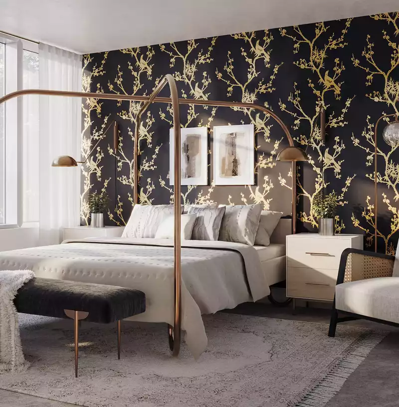 Contemporary, Modern, Eclectic, Glam Bedroom Design by Havenly Interior Designer Dalia