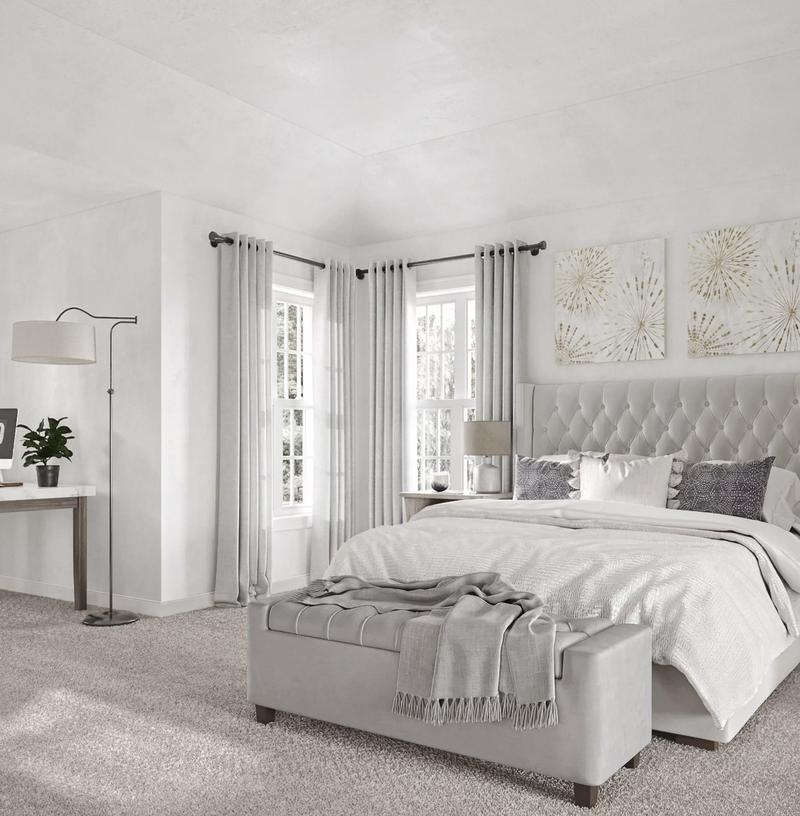 Contemporary, Traditional, Farmhouse Bedroom Design by Havenly Interior Designer Jamie