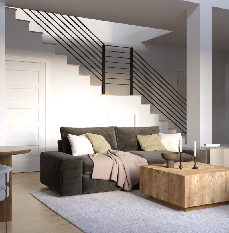 Modern, Eclectic, Traditional, Transitional, Minimal Living Room Design by Havenly Interior Designer Cami