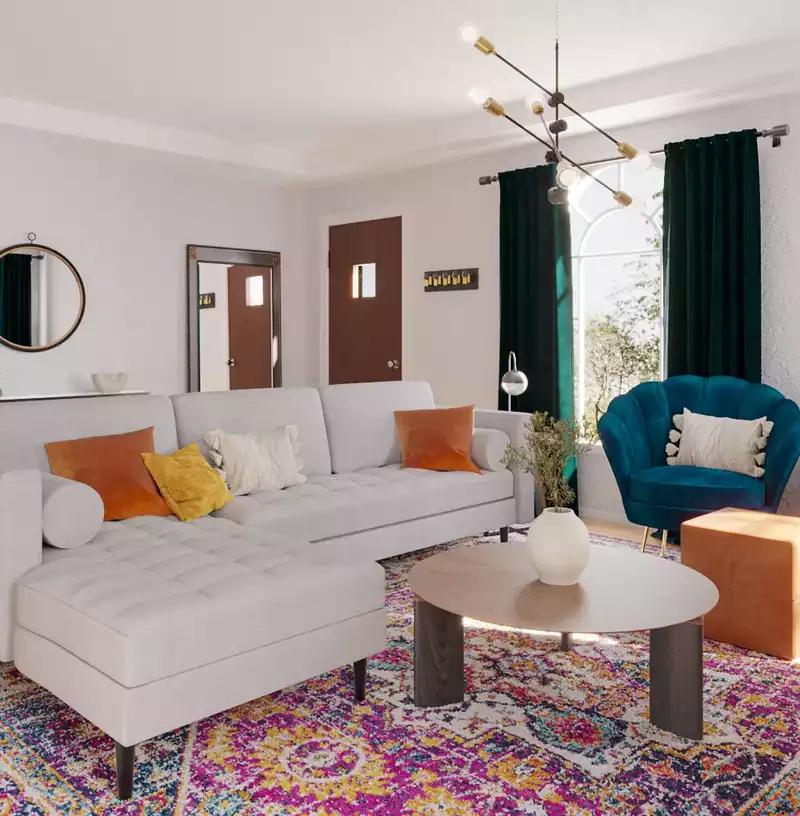 Eclectic, Bohemian Living Room Design by Havenly Interior Designer Marley