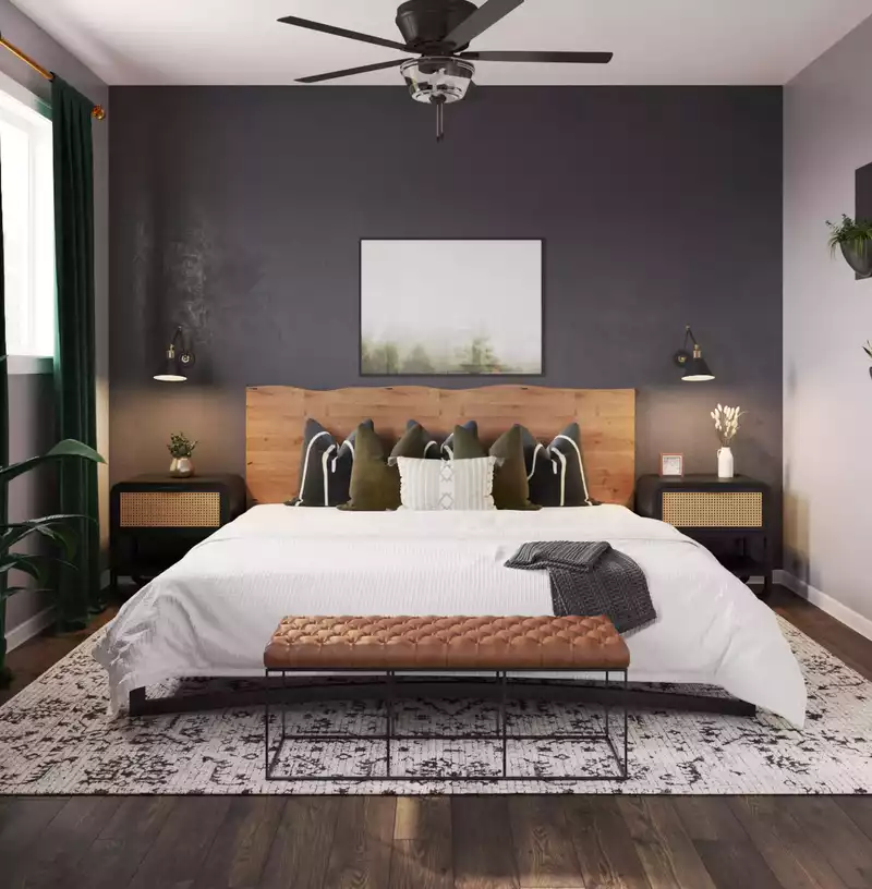 Contemporary, Modern, Bohemian, Global, Midcentury Modern, Minimal Bedroom Design by Havenly Interior Designer Ingrid